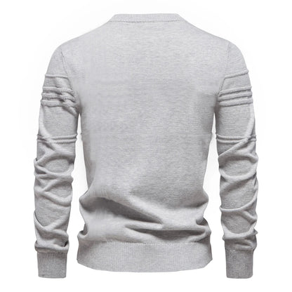 Strets & Hill Men's Knitted Crewneck Sweater for Warmth