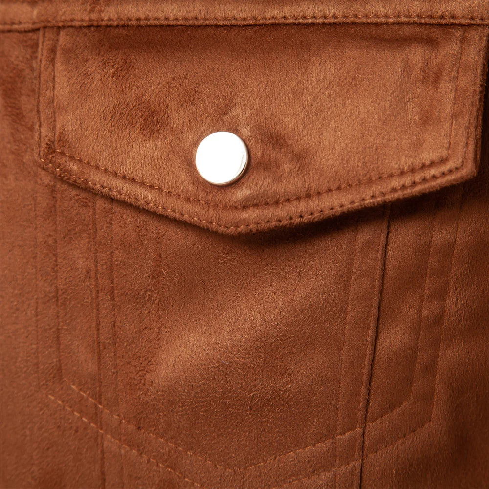 Strets & Hill Men's Suede Leather Jacket for Autumn Style