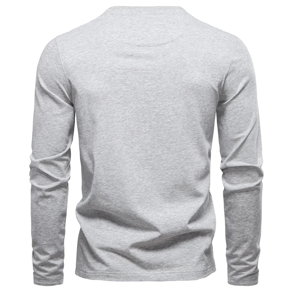 Thermal Long Sleeve Henley Collar Shirt