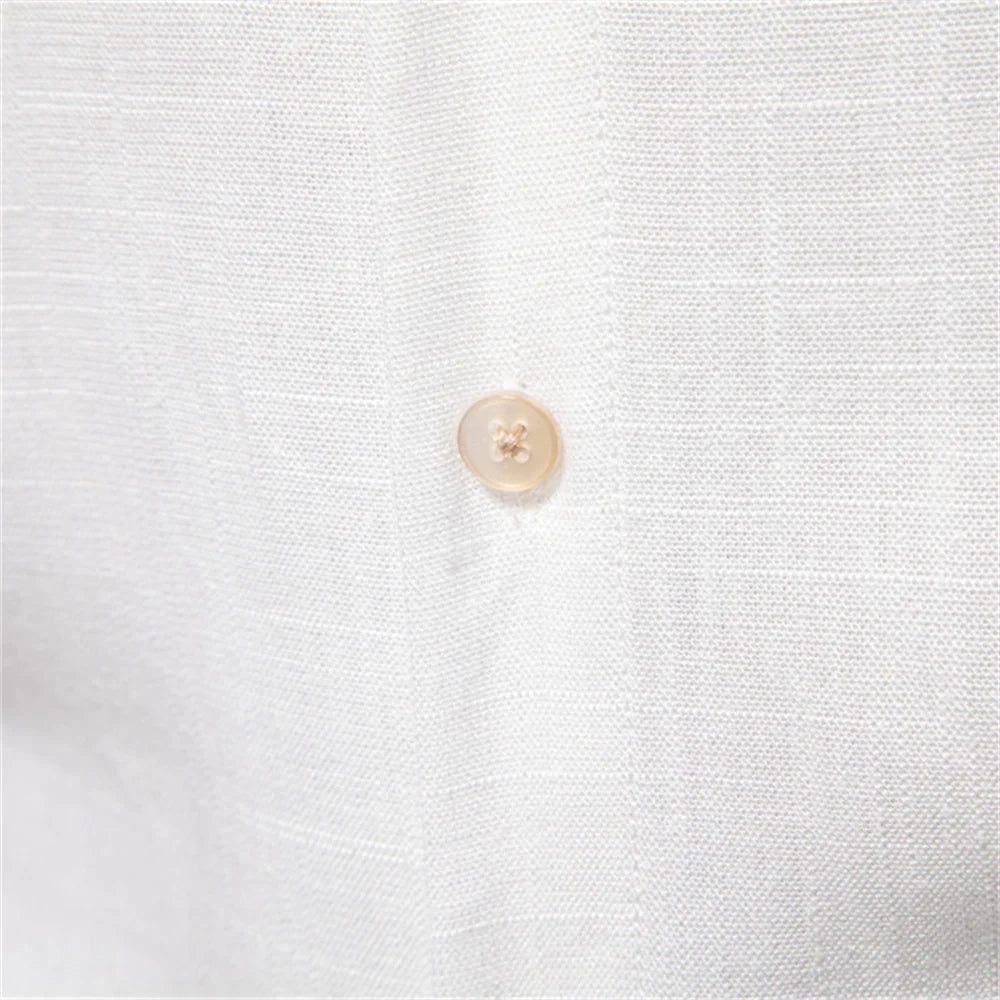 Strets & Hill Men's Casual Linen Long Sleeve Button-Down Shirt