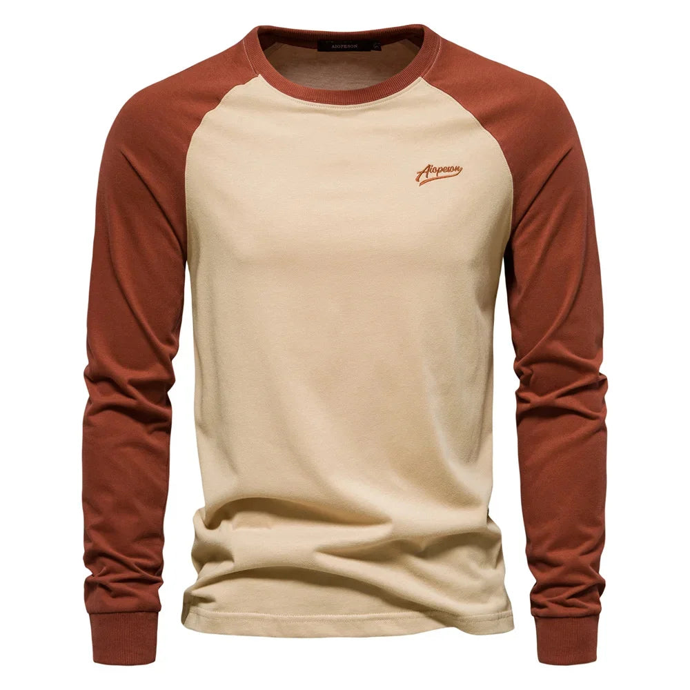 Strets & Hill Casual Men's Long Sleeve Cotton T-Shirt