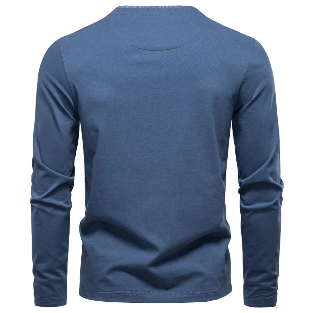 Thermal Long Sleeve Henley Collar Shirt
