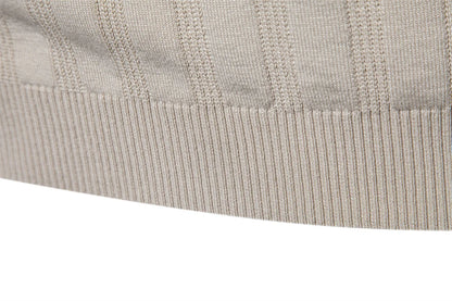 Strets & Hill Summer Ribbed Knit Polo Shirt for Men