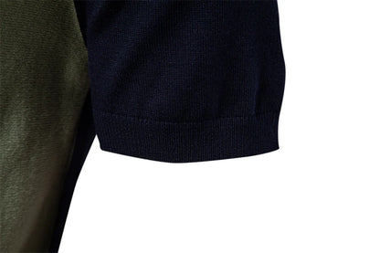 Classic Striped Mesh Polo Shirt