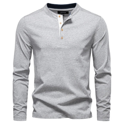 Thermal Long Sleeve Henley Collar Shirt