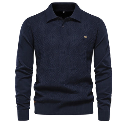 Strets & Hill Men’s Cotton Polo Sweater for Casual Elegance