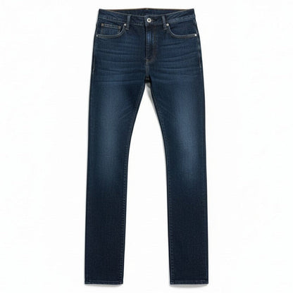 Pair of blue jeans on a white background